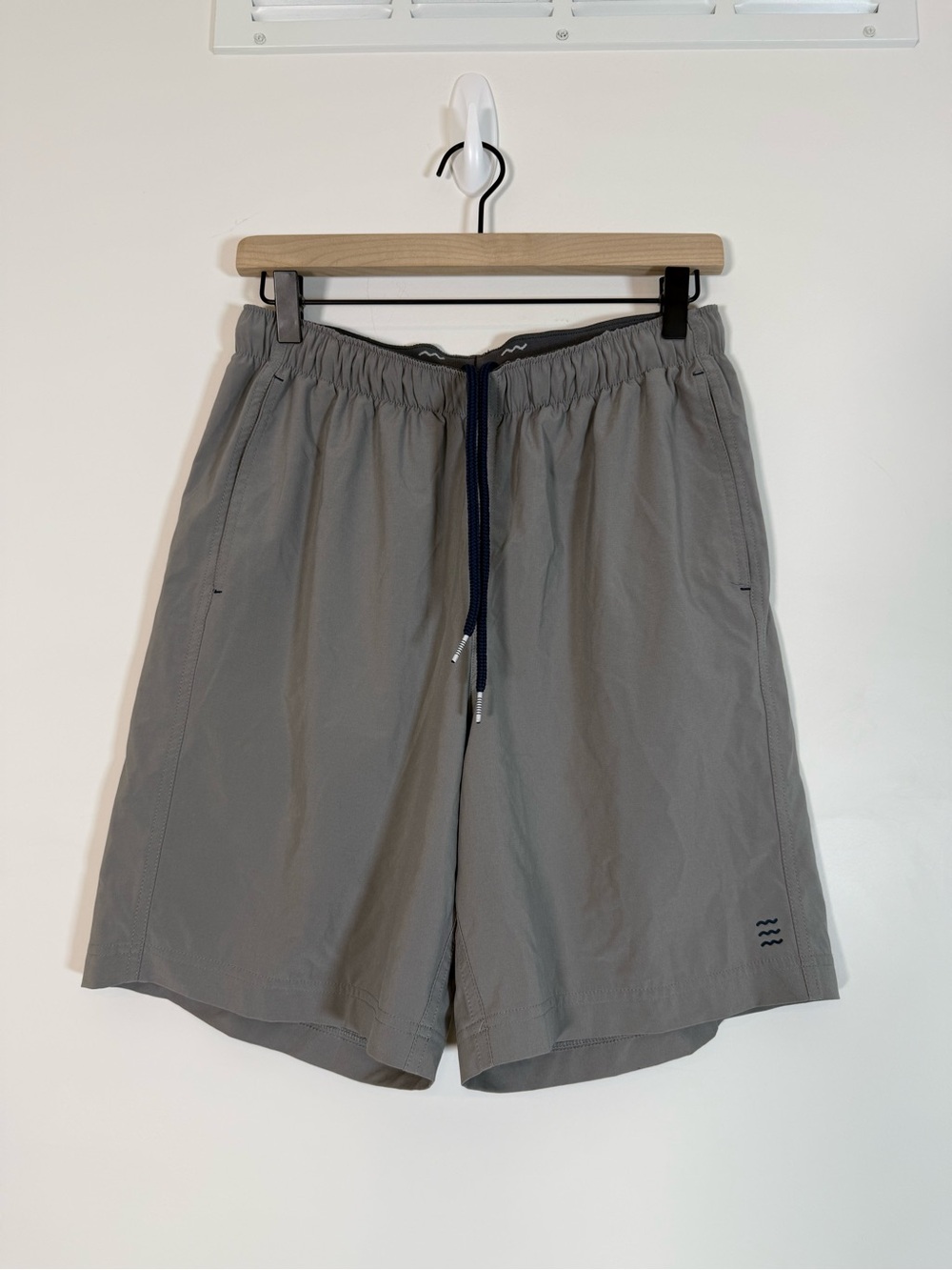 Free Fly Apparel Gray Men's Hybrid Shorts with Navy Drawcord